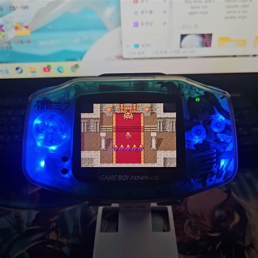 GBA 하츠네 미쿠 하우징 blue led mod