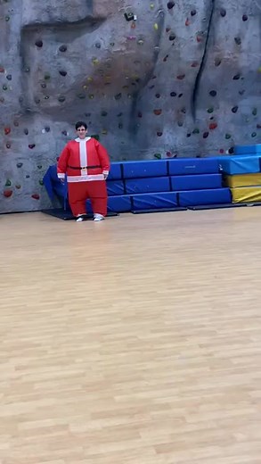 Hilarious Inflatable Santa Suit Dance with Friends