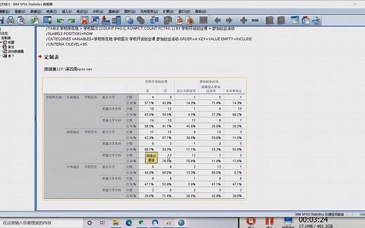 SPSS论文速成4 统计表的制作