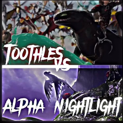 Toothless vs Alpha Night Light: A Battle of Legends
