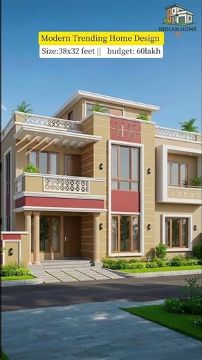 Budget Friendly Home Design | Home Design Under 60 Lakh | 38x32 Modern House #home