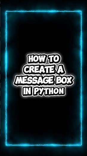 message box in python #shorts #python #coding