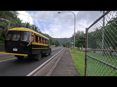 Walk around a street of Pago Pago, American Samoa