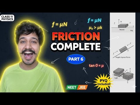 Friction Complete | Static, Kinetic & Block on Block Problems | Newton's Laws Part 6 | Class 11