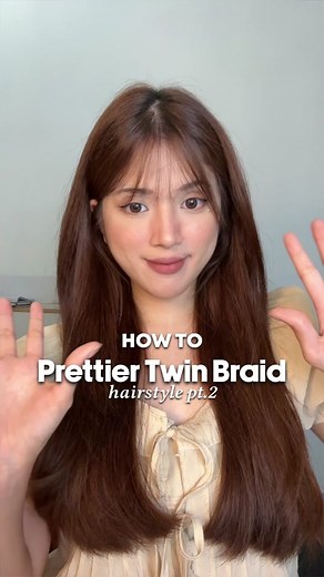 How to get prettier twin braid hairstyle pt.2 🙌🏻 Hope u guys like it 🥰🫶🏻 #twinbraids #schoolhairstyles #hairstyletutorial #fyp #foryourpage
