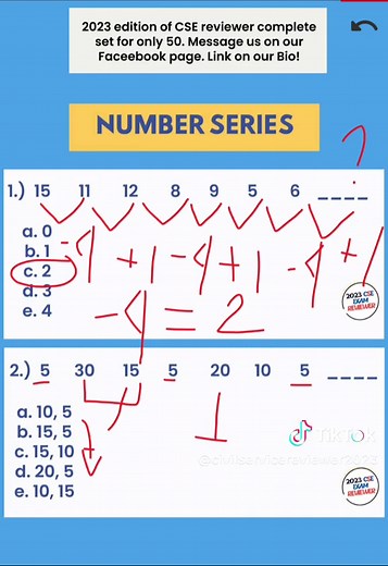 Civil Service Exam Number Series Tutorial
