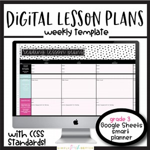 Editable Weekly Lesson Plan Template 3rd Grade