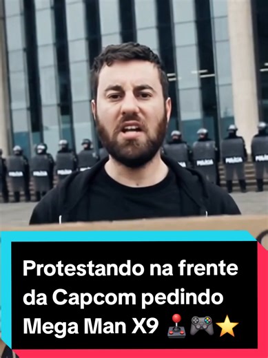 Protestando na frente da Capcom pedindo Mega Man X9 Inteligência Artificial #megamanx #gaming #retrogaming #capcom #inteligenciaartificial