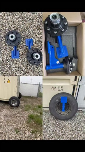 Affordable Shipping Container Homes on Instagram: "Shipping Container Axle kit Comment "Interested" If ready to order #axle #wheelkit #wheelkitsforcontainers #hubs"