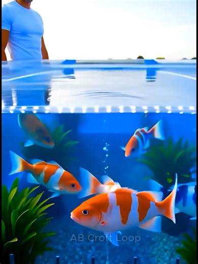 Backyard Fish Aquarium Pool Build Timelapse Construction#diy #poolconstruction #DIYProject#construction #fyp