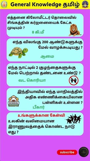 ✅ Must-Know GK Tamil 2025 – TNPSC, VAO, PC, SI & Govt Exams #Shorts