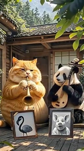 😿 Funeral of the Flamingo & Father Panda: Mourning Together 🐼🐱 #shorts