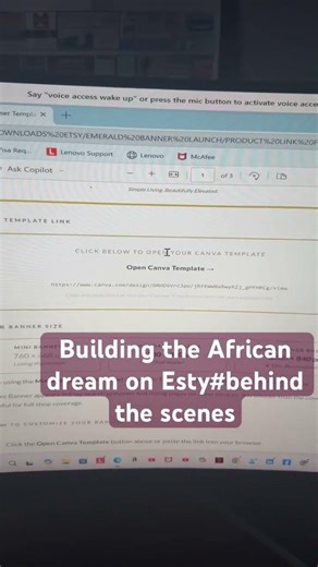 Building my african dream on Esty!