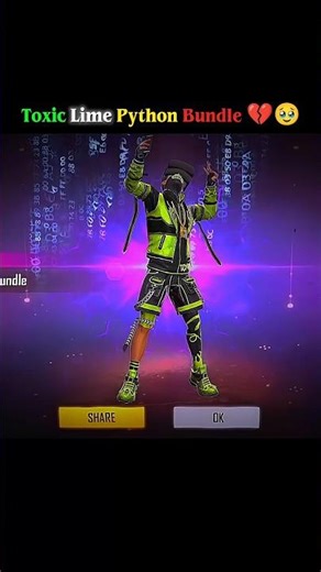 Old Toxic Lime Python Bundle 💔🥹 #shorts #freefire #foryou
