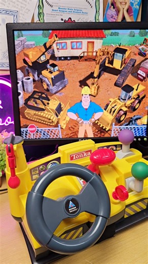 ASMR Playroom on Instagram: "1996 Tonka Construction Desktop PC Game #asmr #asmrplayroom #nostalgia #tonka #vintagepc #90spcgames #windows95"