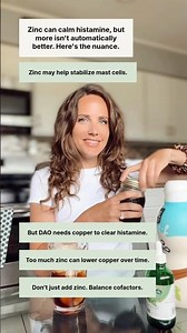 Zinc can be helpful for histamine and mast cell support