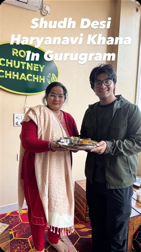 Walk With Shubham | Foodie Creator 😋 on Instagram: "Shudh Desi Haryanavi Khana In Gurugram 😍 . . . [ Delhi, Gurugram , Gurgaon , Banarasi Food, Momos, Best Pizza in delhi, street food banaras, Exploring street food of banaras, Hidden Gem, Desi Food Varanasi food, Malaiyo, Tamatar Chaat, Tikki Chaat, Summer Special dishes of banaras, wood-fired pizza, Banaras Food Guide, Oldest Sweet Shop of banaras, Kachori jalebi, Banaras hidden gem, Authentic Banaras, Varanasi Famous Food, Banaras food blog,