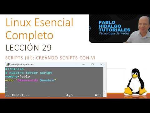 Linux Esencial Completo | Lección 29 | Scripts para Shell Bash | Parte 3 | Creando scripts con VI