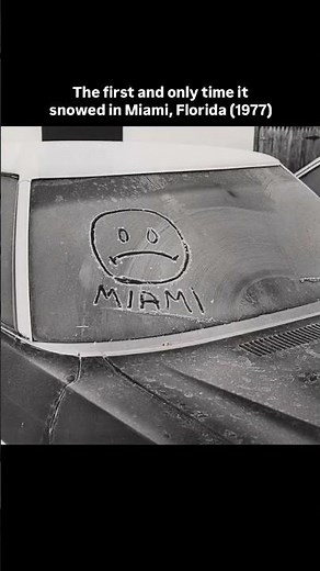 The first and only time it snowed in Miami, Florida (1977)