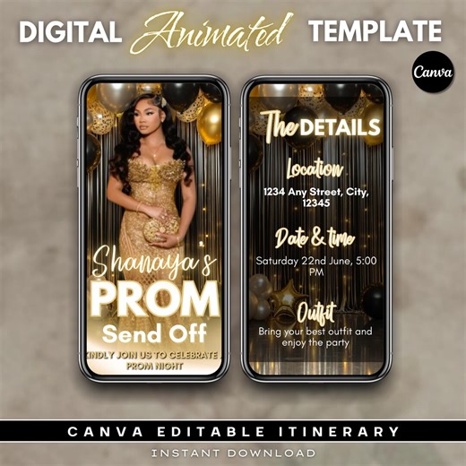 Prom Send off Invitation Template, Prom Event Flyer, Prom Event Poster, Prom Party Invite, Prom Season Celebration, Party Template - Etsy