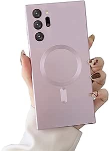 Doowear Galaxy Note 20 Ultra Case Magnetic [Support Magsafe Charger] Wireless Anti-Scratch Shockproof Full Camera Protection Slim Silicon Phone Cover Case for Samsung Galaxy Note 20 Ultra 6.9"-Pink