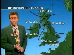 BBC2 Weatherview and close down. Christmas night 1995