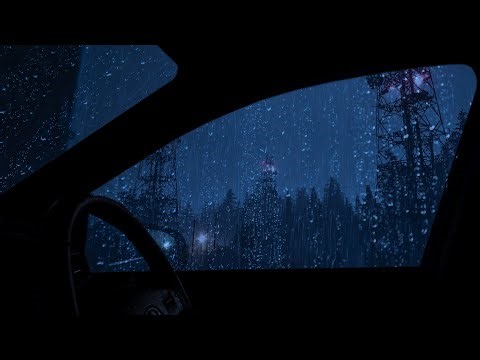 Night Rain on a Car Windshield - Sounds for Deep Sleep, Anxiety Relief, Relaxation