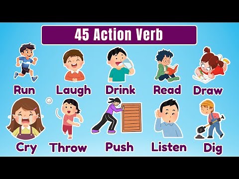 50 Action Verbs in English for Kids | Learn English Verbs with Pictures & Sounds