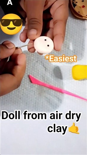 *Easiest clay doll ever 😎 ❤️#drawing #clayart #easiest_way #youtubeshorts #likesharesubscribe