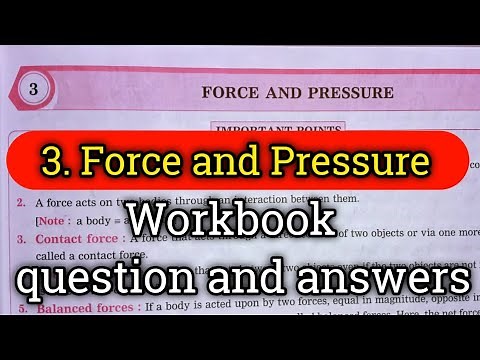 8th Std Science Workbook chp 3 Force and Pressure