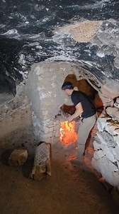 7.8M views · 123K reactions | I made a cozy cave with a fireplace in the rain, bushcraft camping, outdoor cooking, adventure, diy #fblifestyle #wildlife #camping #winter #wildlife #nature #asmrtingles | Dawid Outdoor Adventures | Facebook