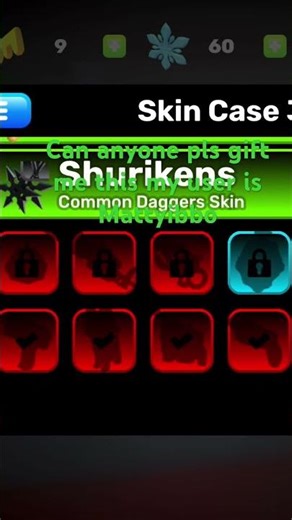 Hey guys pls can anyone gift for Christmas I’ll accept ur friend requests#roblox #rivals #skincase