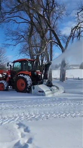 The pull-type snowblowers are gaining in popularity because you can drive forward instead of backing into the snow. ⁠ ⁠ See Doug's delivery, an MK Martin, tackling 6-8" of fresh snow! | Equipment Ontario, formerly Bob Mark Equipment Sales and Rentals