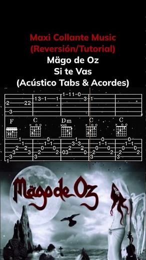 Mago de Oz - Si Te Vas (Tutorial Guitarras) #magodeoz #guitarra #acordes