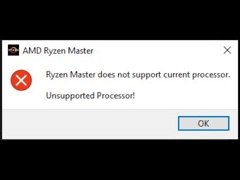 Ryzen Master Does Not Support This CPU Fix!