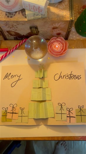 DIY Pop Up Christmas Tree Card Tutorial 🎄❤️#christmas #christmascard #christmasdiy #shorts #trend