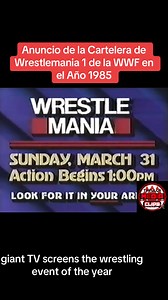 9.1K views · 147 reactions | Comercial de la Cartelera completa de Wrestlemania 1 de la WWF en el Año 1985!!! #TrifulcaMedia #wrestling #luchalibre #wwenxt #wweraw #wwesmackdownlive #aew #mjf #podcast #johncena #sethrollins #beckylynch #njpw #badbunny #codyrhodes #romanreigns #wrestlemania #prowrestling #cmpunk #luchalibreboricua #puertorico #boricua #brocklesnar #rondarousey #loganpaul | Trifulca Media | Facebook