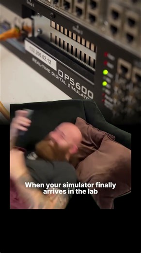 “When your simulator finally arrives in the lab” 📦✨#engineeringhumor #realtimesimulation #stem #tech