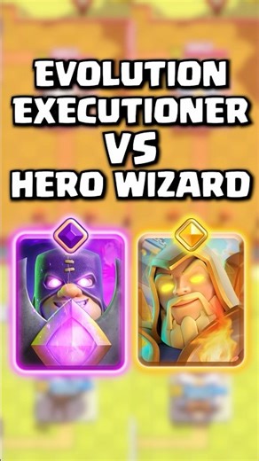 Does Hero Wizard Out Do Evo Exe? 😮‍💨🔥 #clashroyale #shorts