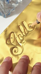 Gold written in gold #lettering | Made by Edgar