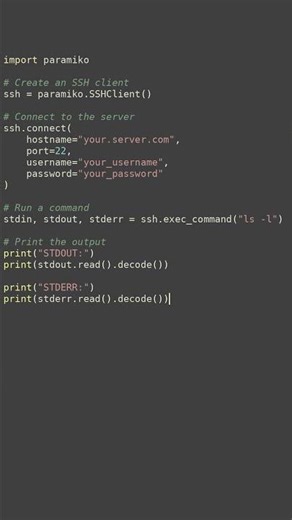 paramiko #python #showcase