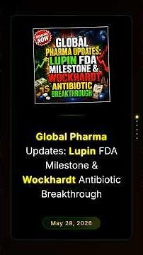 Global Pharma Updates: Lupin FDA Milestone & Wockhardt Antibiotic Breakthrough #indianstocks