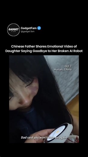 GadgetFam - Tech & Smartphones. | A young Chinese girl went viral after crying over her broken AI study companion powered by DeepSeek’s model. The small, friendly robot... | Instagram