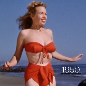Swimsuits have changed SO much in the past 100 years — the ones from the 1940s are adorable 😍😍 http://bit.ly/2EafY7y | ELLE Magazine (US)