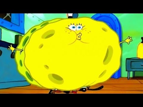 Spongebob inflation in the krusty krab and become a spongeball🧽💧🟡