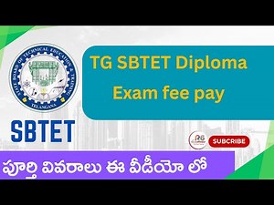 DIPLOMA FEE PAYMENT DETAILS FOR TG SBTET 2025 IN TELUGU