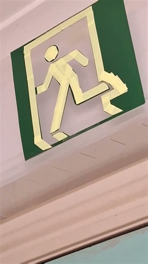 My Homemade glow in the dark Running man exit sign. #Exit sign