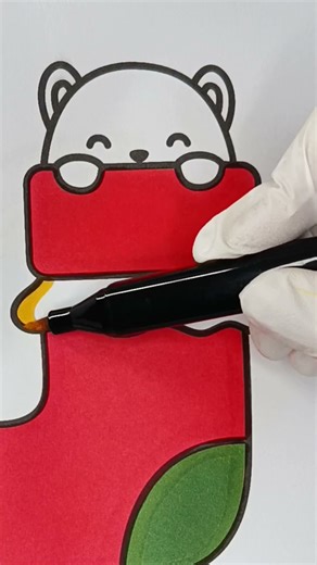 Christmas Stocking Coloring #asmrcoloring #coloringvideo #christmasart #coloringasmr #relaxingvideo