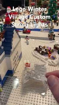 Creating custom LED string lights for the Lego Winter village #lego #legowintervillage #legowinter