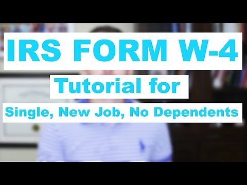 How to fill out the IRS Form W-4 Single Employment No Dependents
